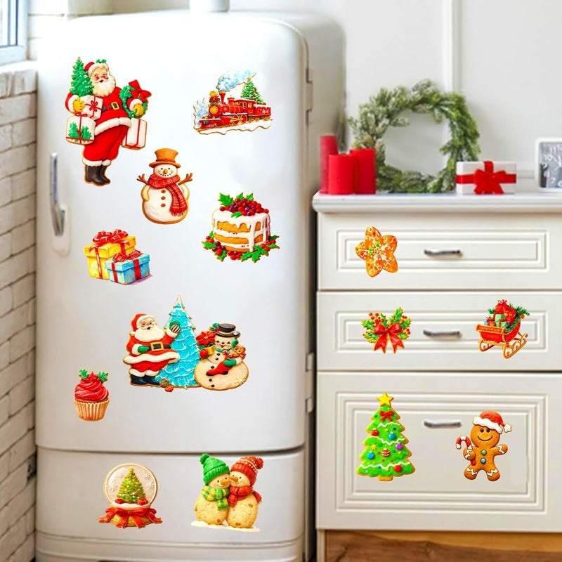 DothRayan Christmas Window Clings, 9 Sheets Christmas Party Window Clings Decoration for Glass Windom Indoor and Outdoor Home Decor, Santa Claus,Snowman, Christmas Tree,Snowflake - Image 4